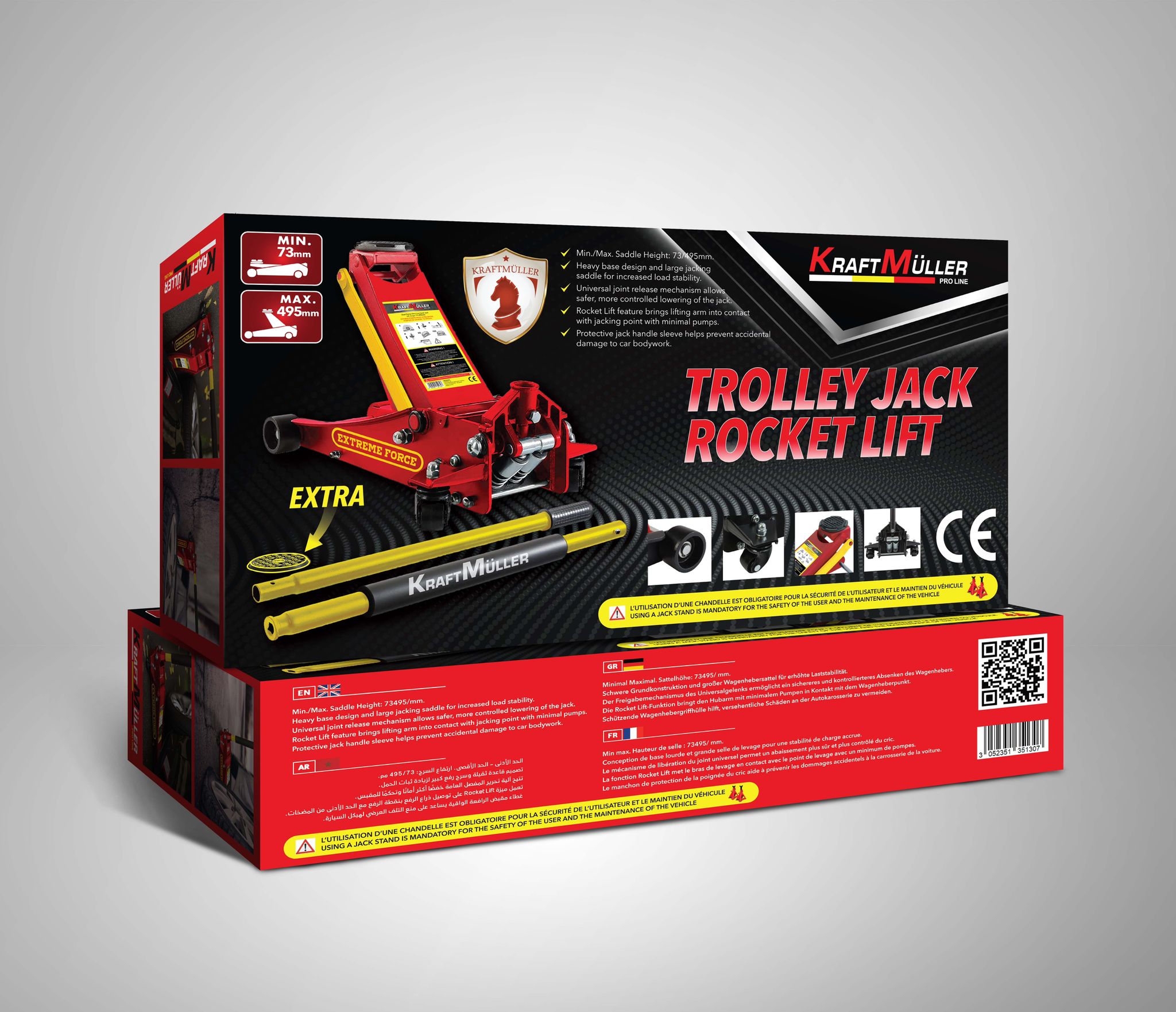 KRAFTMULLER cric de garage extra bas – Image 2