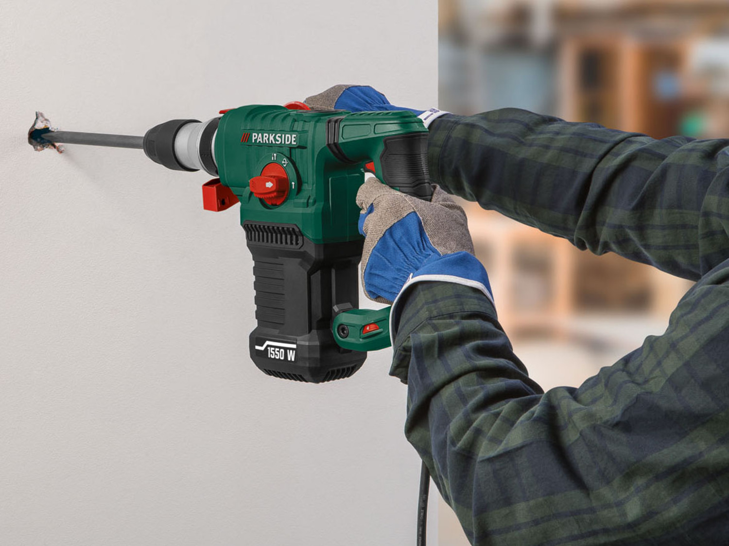 Marteau perforateur et piqueur avec SDS-plus 1500W – Image 3