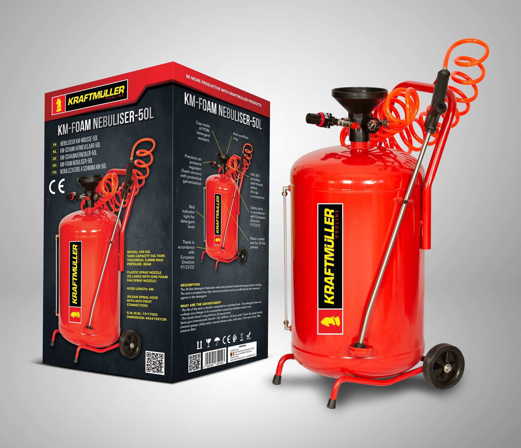 Pulvérisateur 50L Canon à mousse Pneumatique – Image 3