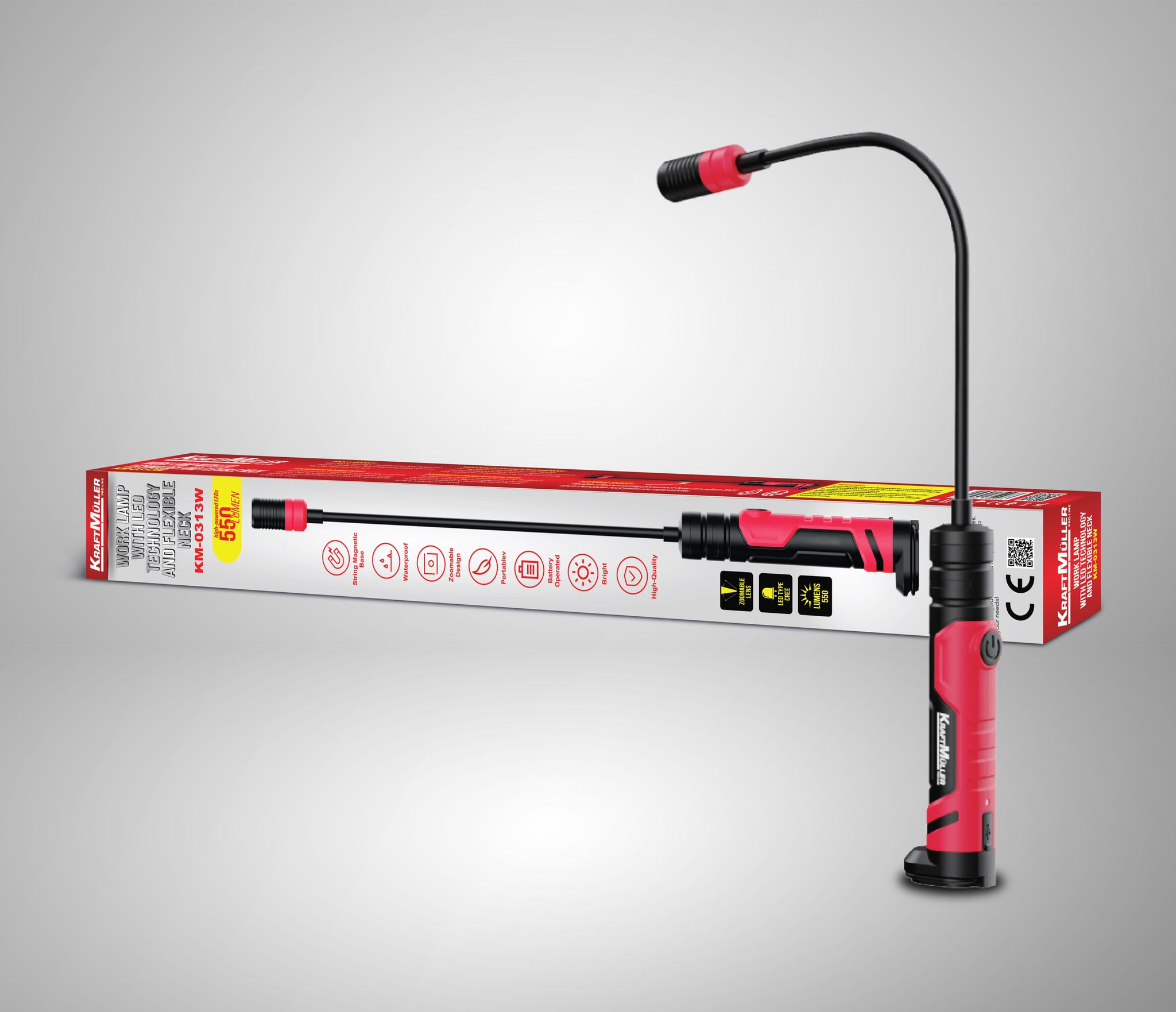 Lampe de travail LED à col flexible 13W