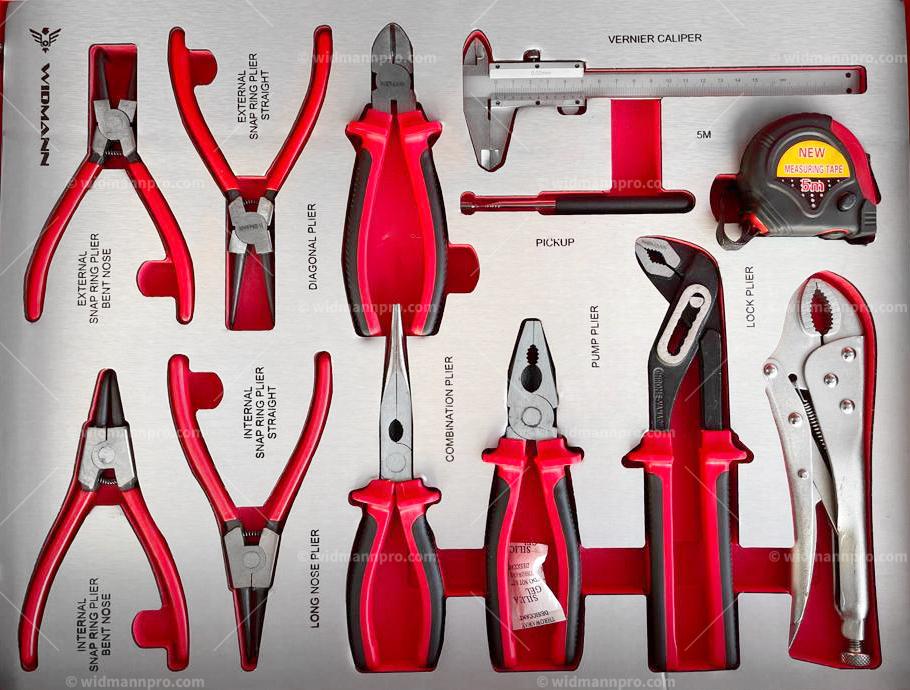 Servante XXL Jumbo Pro Widmann 13 tiroirs 11 remplis d’outils – Rouge – Image 13