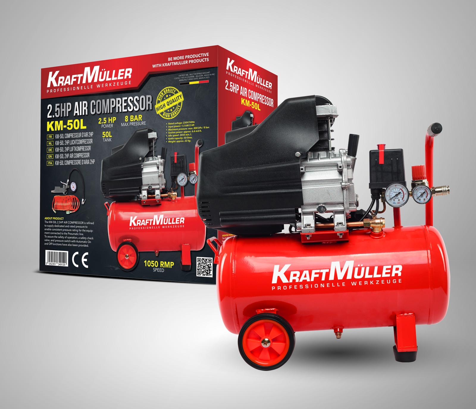 Compresseur 50L KRAFTMULLER – Image 2