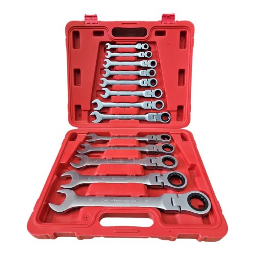 COFFRET CLÉS PLATES À CLIQUET ARTICULÉES 13 PIÈCES KRAFTMULLER