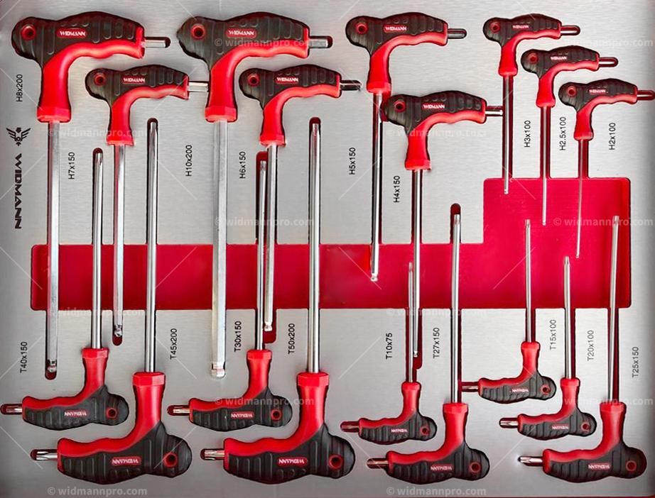 Servante XXL Jumbo Pro Widmann 13 tiroirs 11 remplis d’outils – Rouge – Image 7