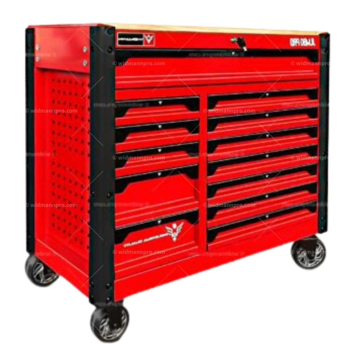 Servante XXL Jumbo Pro Widmann 13 tiroirs 11 remplis d’outils – Rouge – Image 11