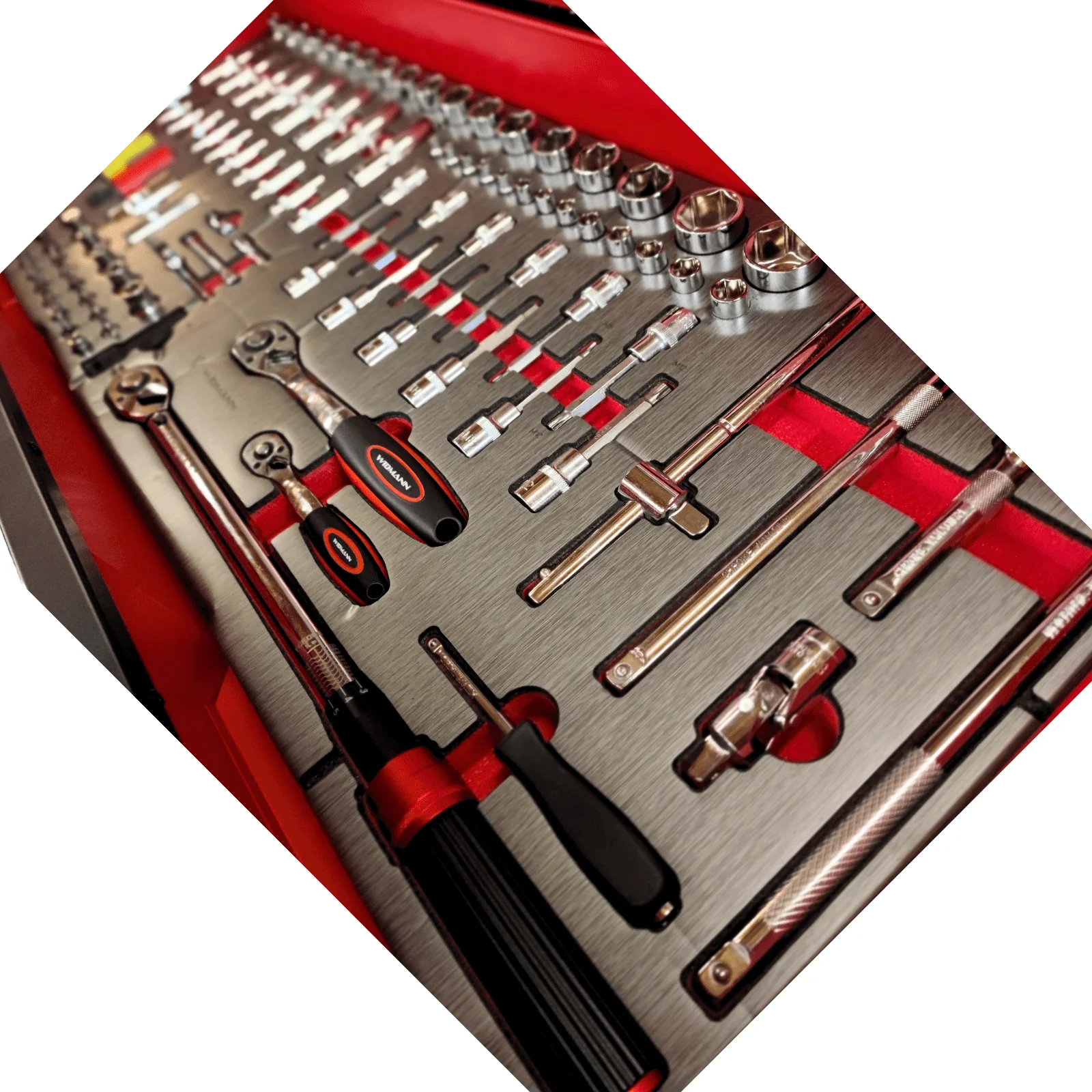 Servante D'Atelier Widmann Jumbo Top – 12 Tiroirs – Rouge- 274 Outils – Image 3