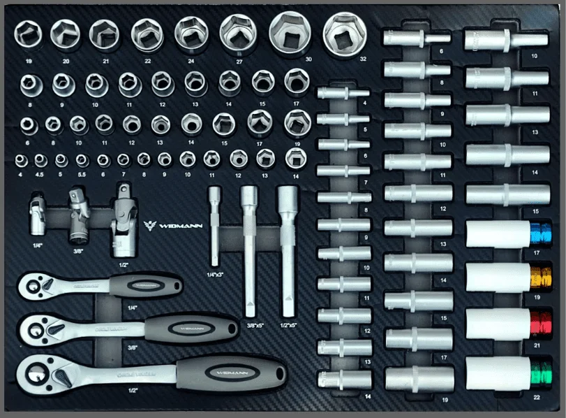 Servante/établi d’atelier widmann XXL 7tiroirs outillés – Image 2